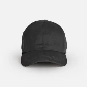 Dark Navy Wool & Cashmere Blend Baseball Cap