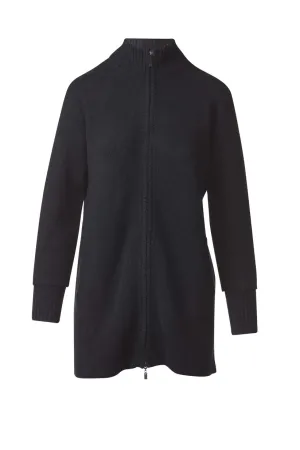 Doubleknit Zip Mock Cardigan