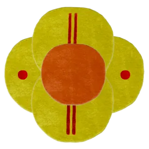 Eastern Sun over Horizon Round Hand Tufted Wool Rug