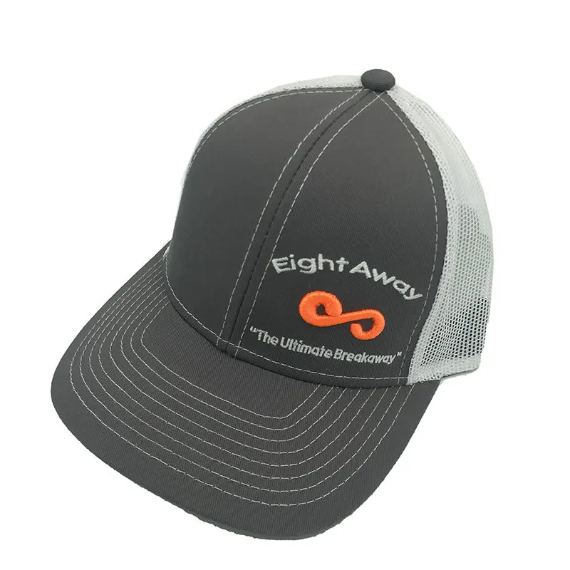 Eight Away Grey Cap with White Mesh