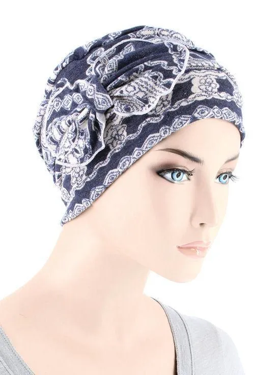 FERDINAND'S TURBANS ULTRA SOFT CAP WITH BOW