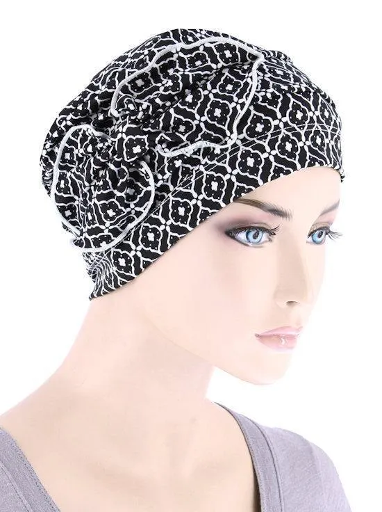 FERDINAND'S TURBANS ULTRA SOFT CAP WITH BOW