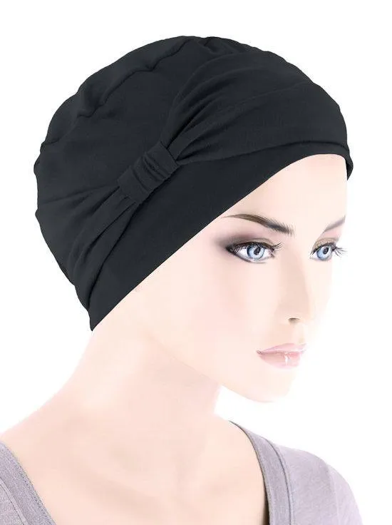 FERDINAND'S TURBANS ULTRA SOFT CAP WITH BOW