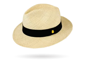 FINE FEDORA PANAMA HAT 'CLASSIC NATURAL' ROLLABLE PREMIUM STANDARD
