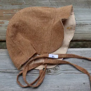 Flare Bonnet - Brown and Tan Florals