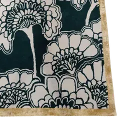 Golden Gingko Leaf Hand Tufted Wool Rug