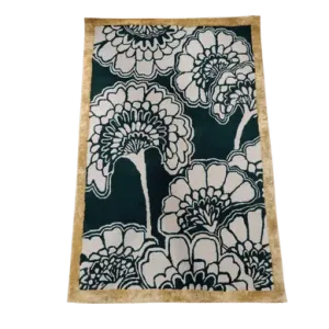 Golden Gingko Leaf Hand Tufted Wool Rug