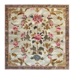 Golden Glory Square Hand Tufted Wool Rug