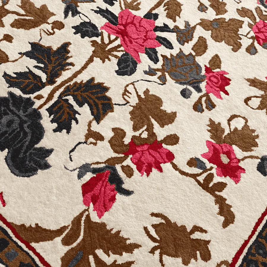 Golden Glory Square Hand Tufted Wool Rug