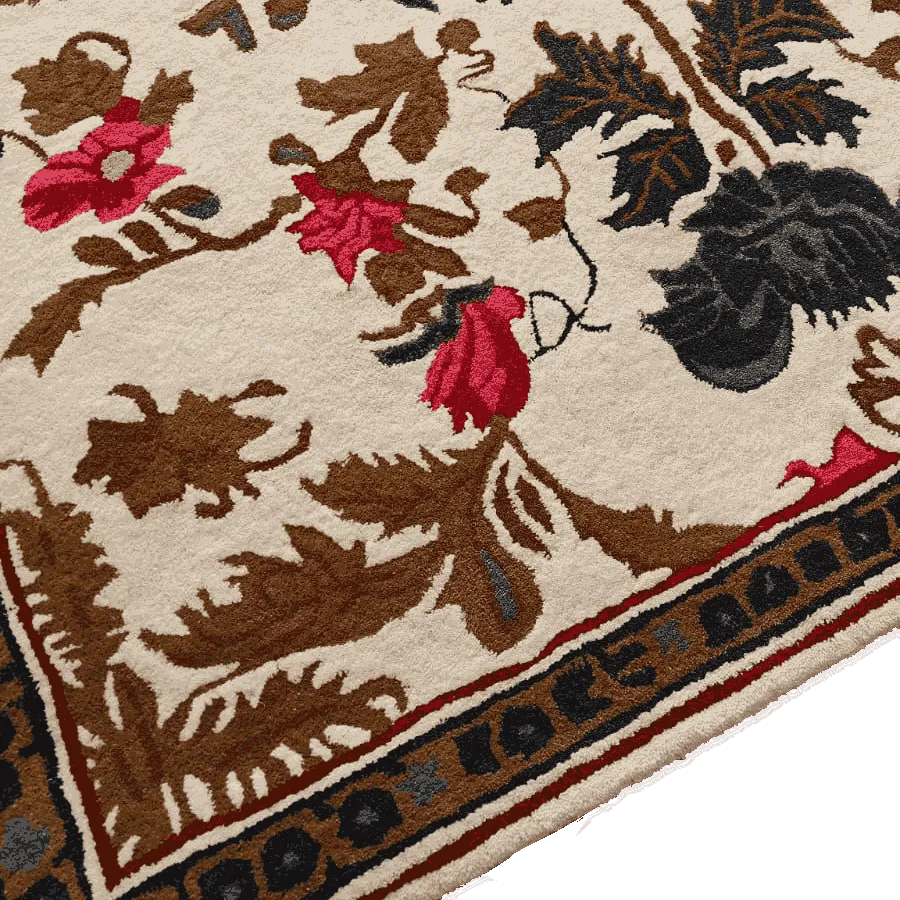 Golden Glory Square Hand Tufted Wool Rug