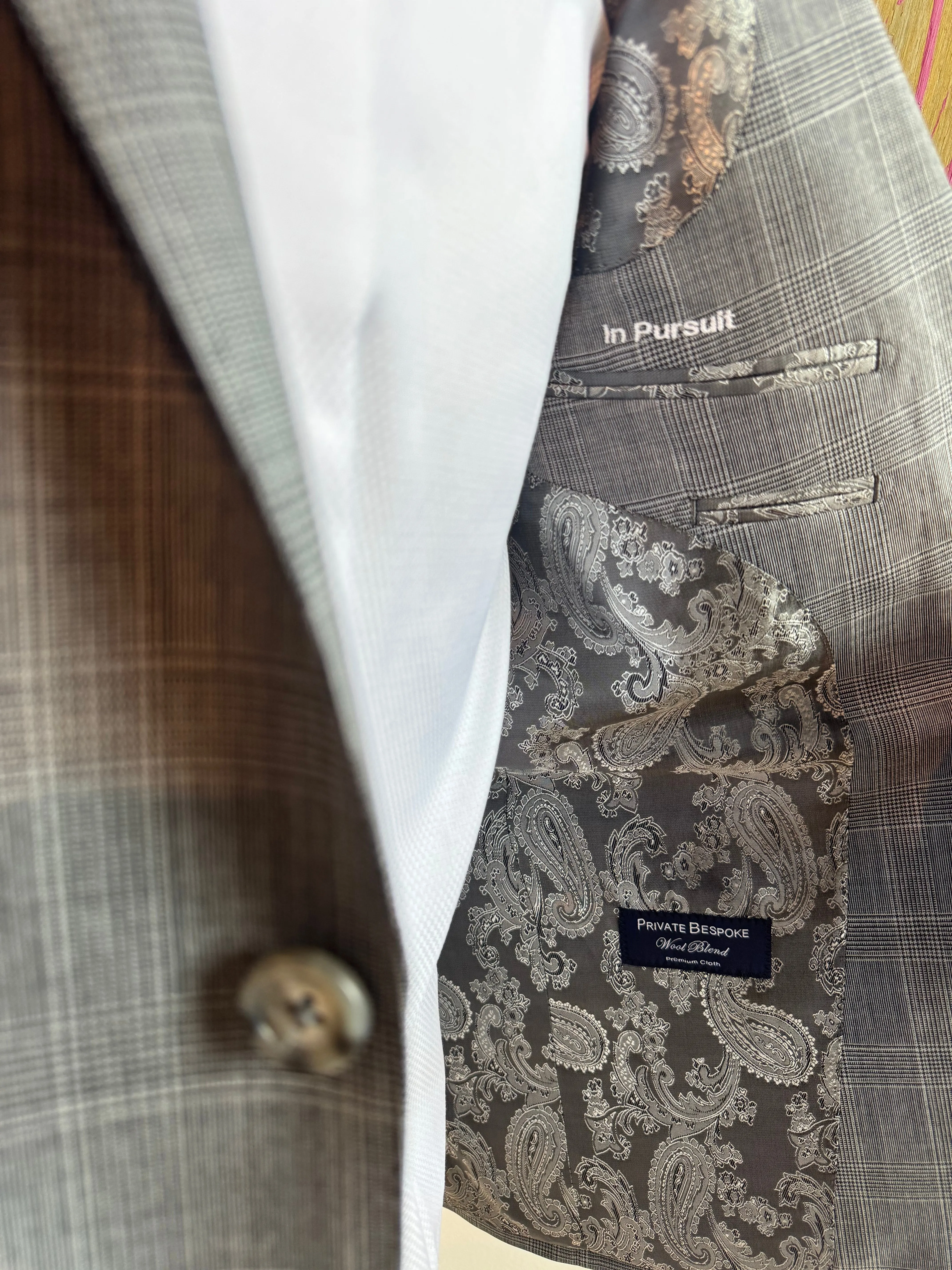 Gray & Black Glen Plaid Suit