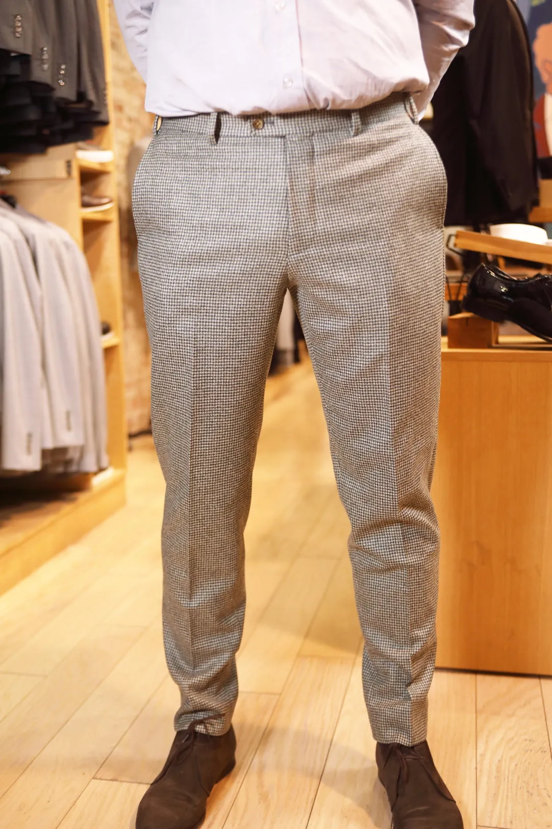 Green & Cream Houndstooth Premium Pants