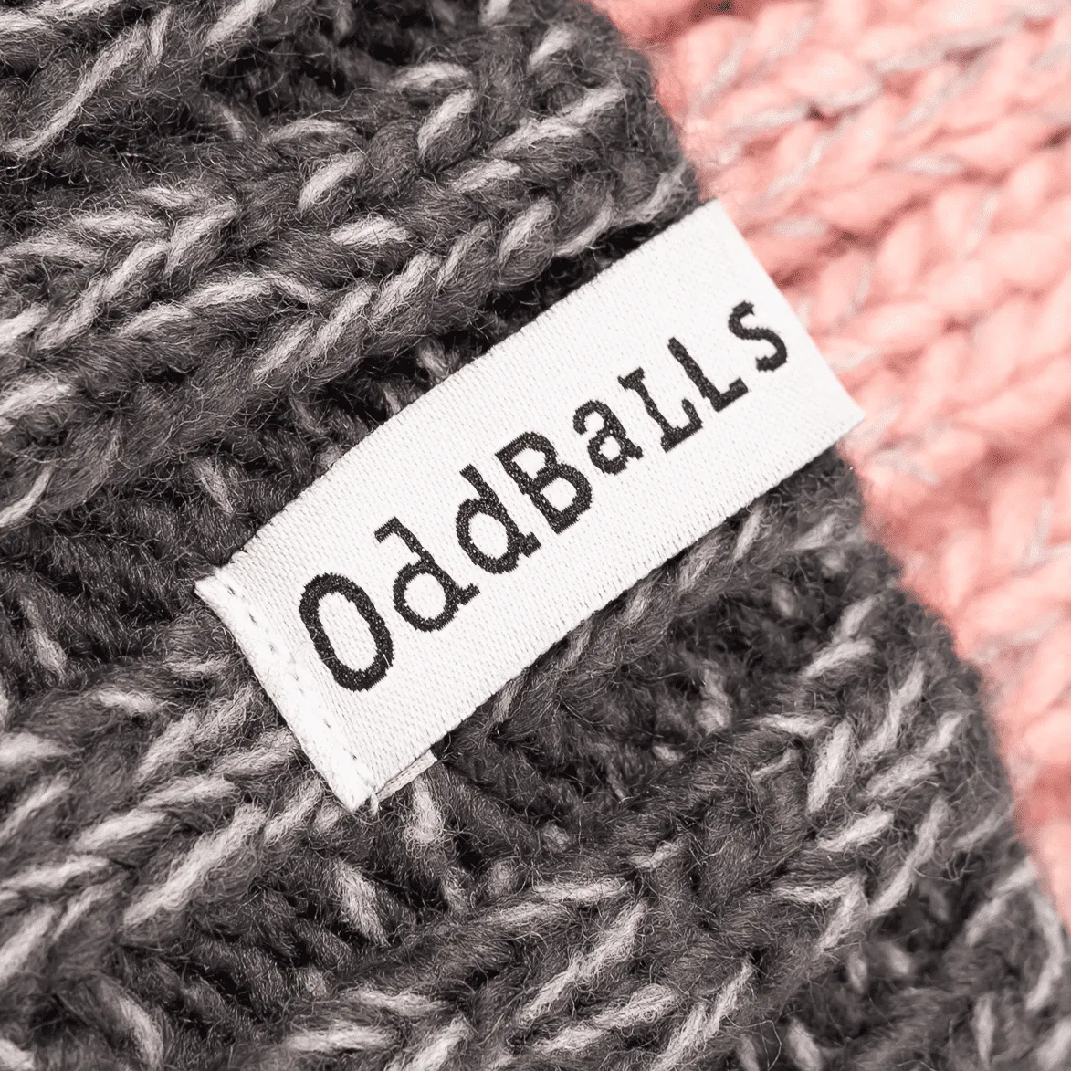 Green | Charcoal | Dusky Pink | Nude - Knitted Bobble Hat