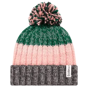 Green | Charcoal | Dusky Pink | Nude - Knitted Bobble Hat