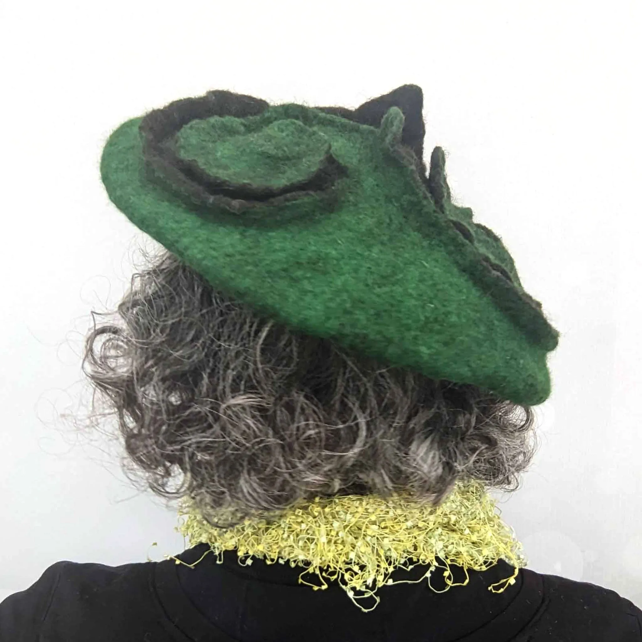 Green Triskel Fascinator Beret