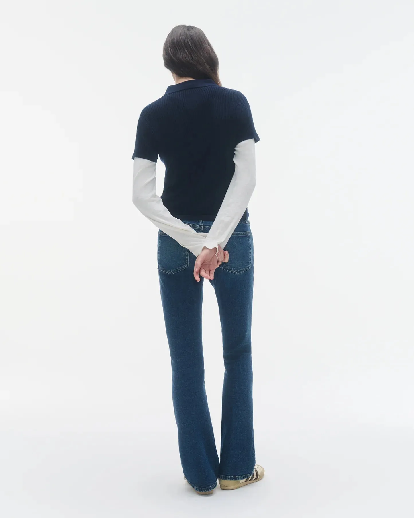 Guest in Residence Shrunken Polo Shirt in Midnight
