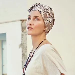 HOC Lotus Turban  - Beige Ornaments