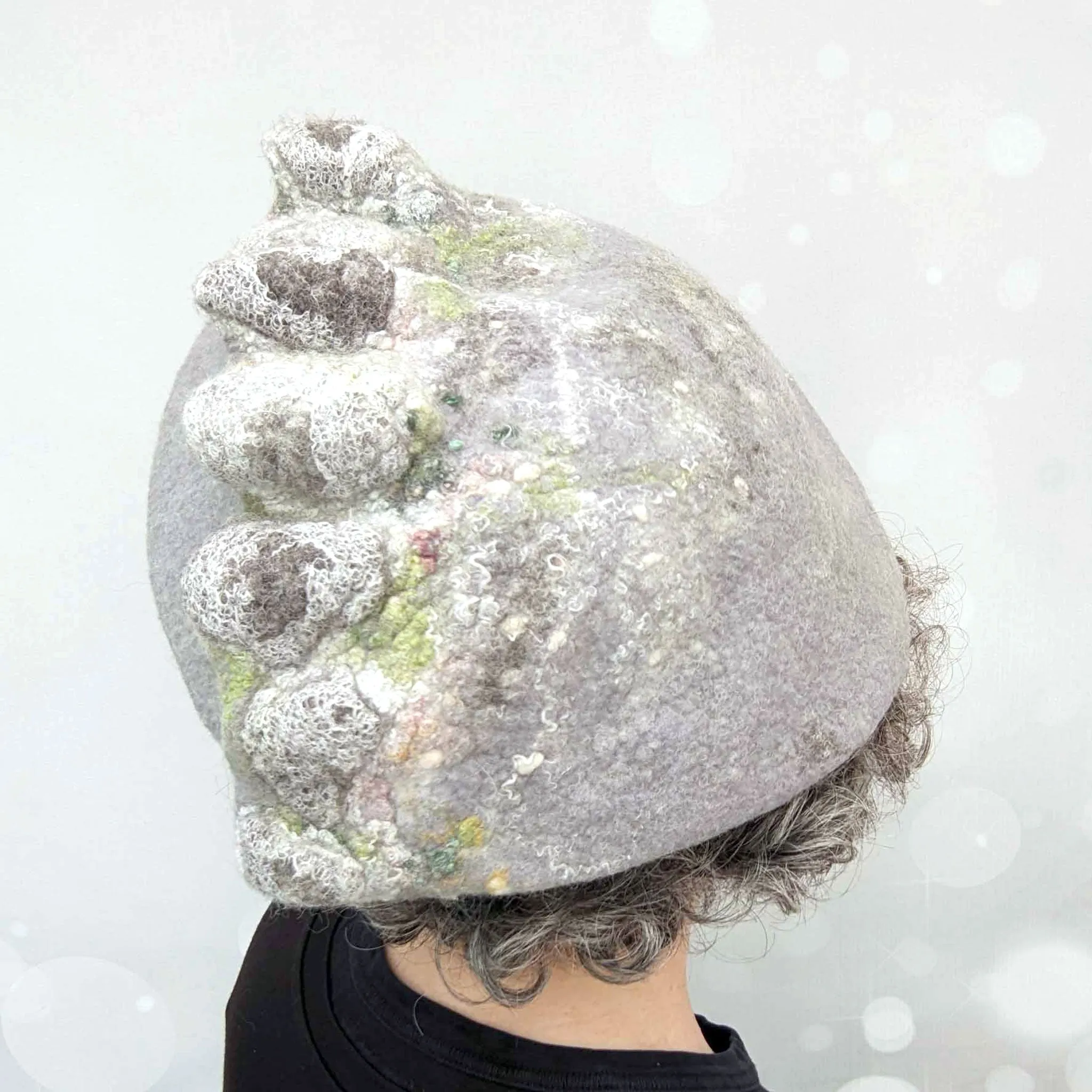 Irish Stone Wall Felted Beret