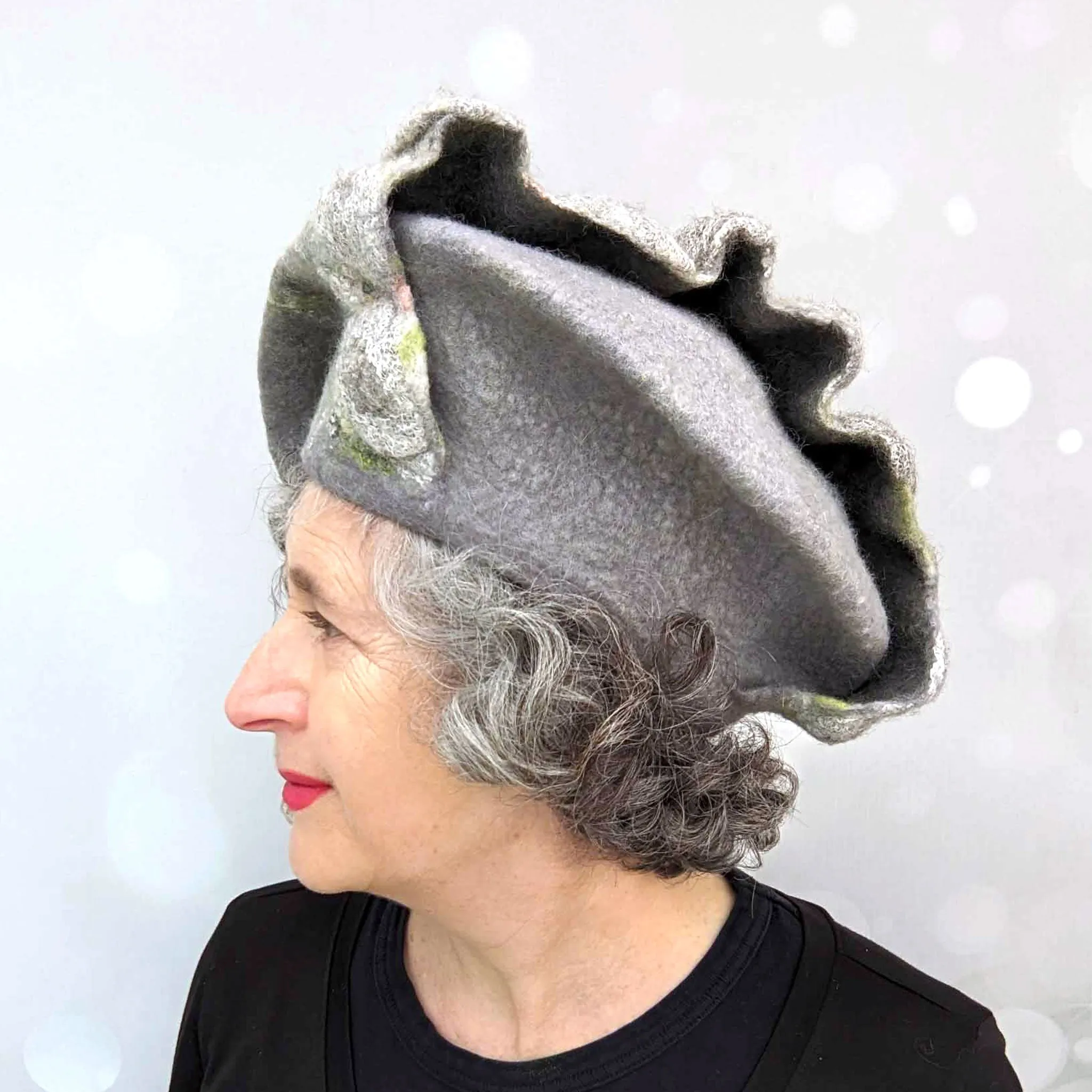 Irish Stone Wall Felted Beret