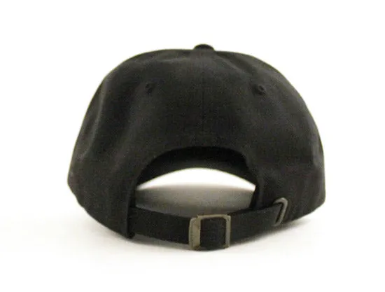 Jersey Unconstructed Baseball Adjustable Dad Hat (Black)