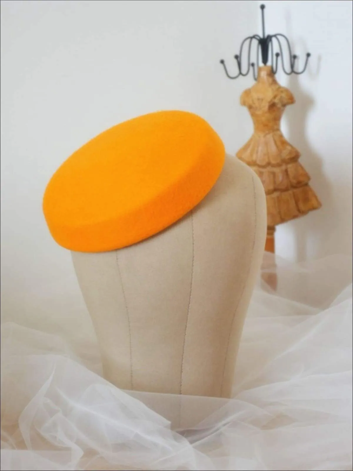 Kids Wool Vintage Pillbox Hat