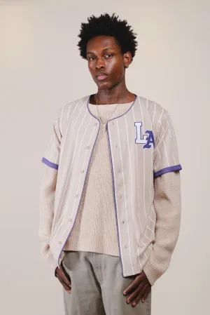 LA Pinstripe Baseball Jersey