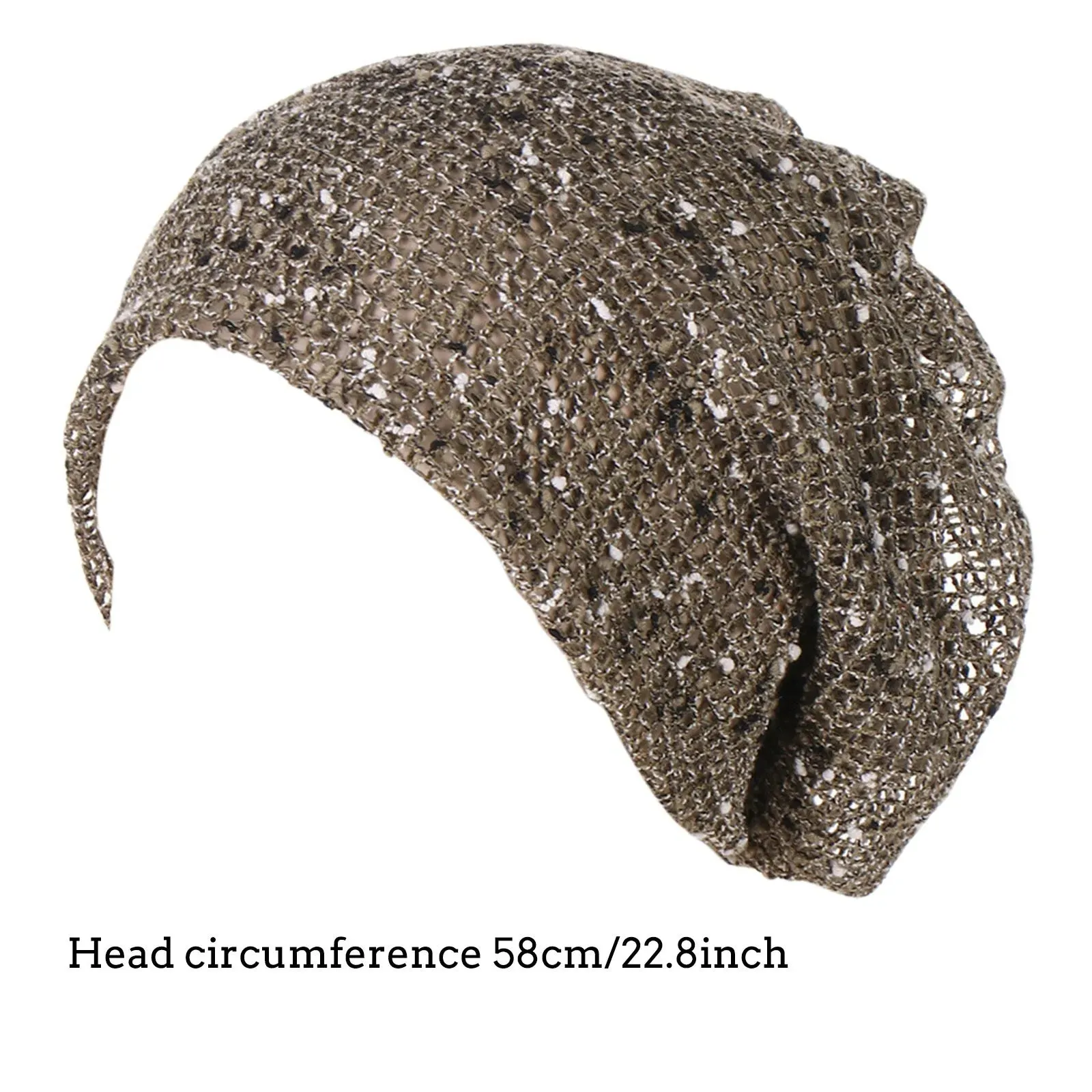 Ladies Crochet Muslim Skullies Beanie Scarf Turban Cancer Chemo Beret Hat Spring Fall Women's Casual Cover Wrap Turban Headwear