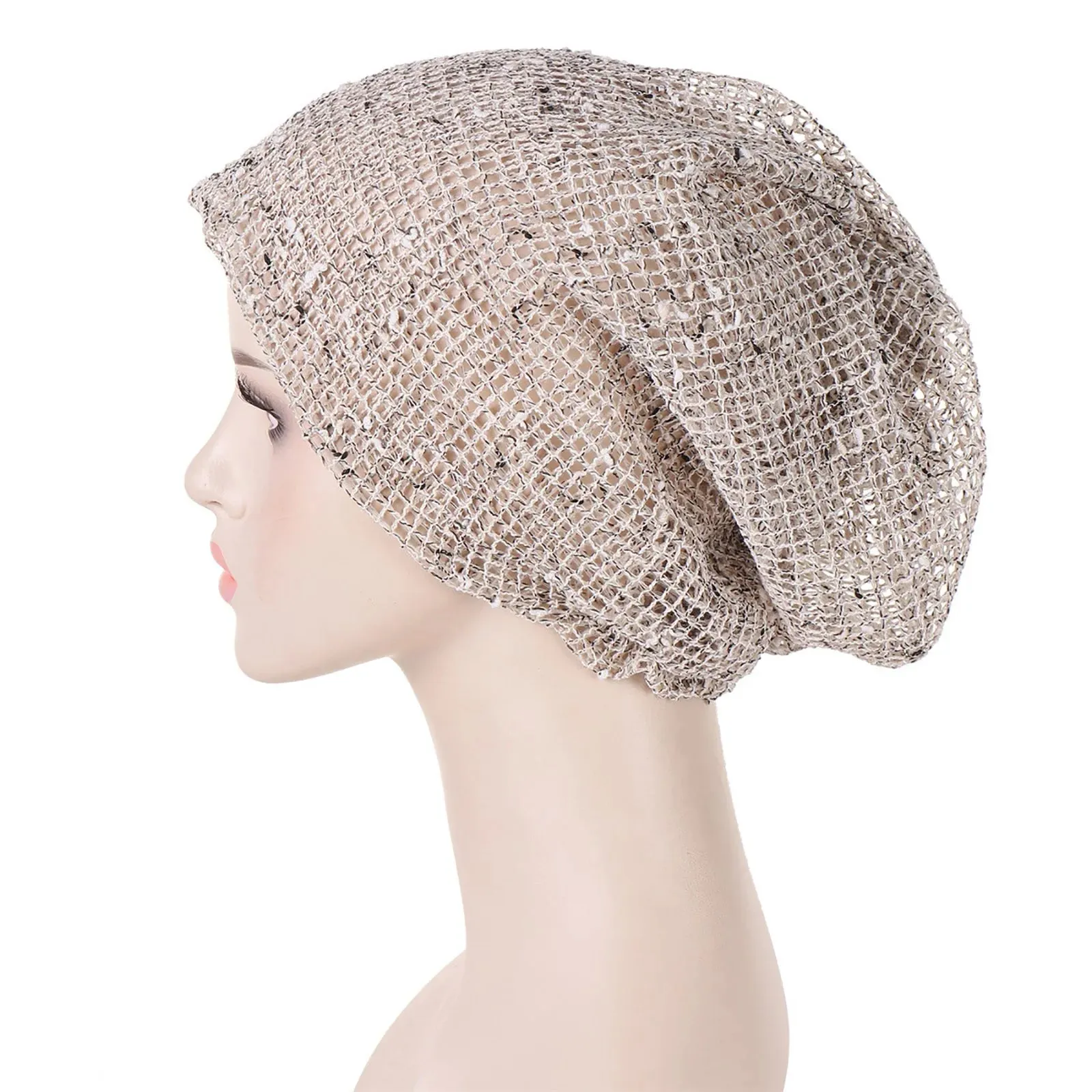 Ladies Crochet Muslim Skullies Beanie Scarf Turban Cancer Chemo Beret Hat Spring Fall Women's Casual Cover Wrap Turban Headwear