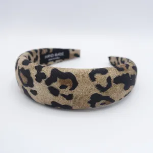 leopard headband, padded headband, trendy headband for women