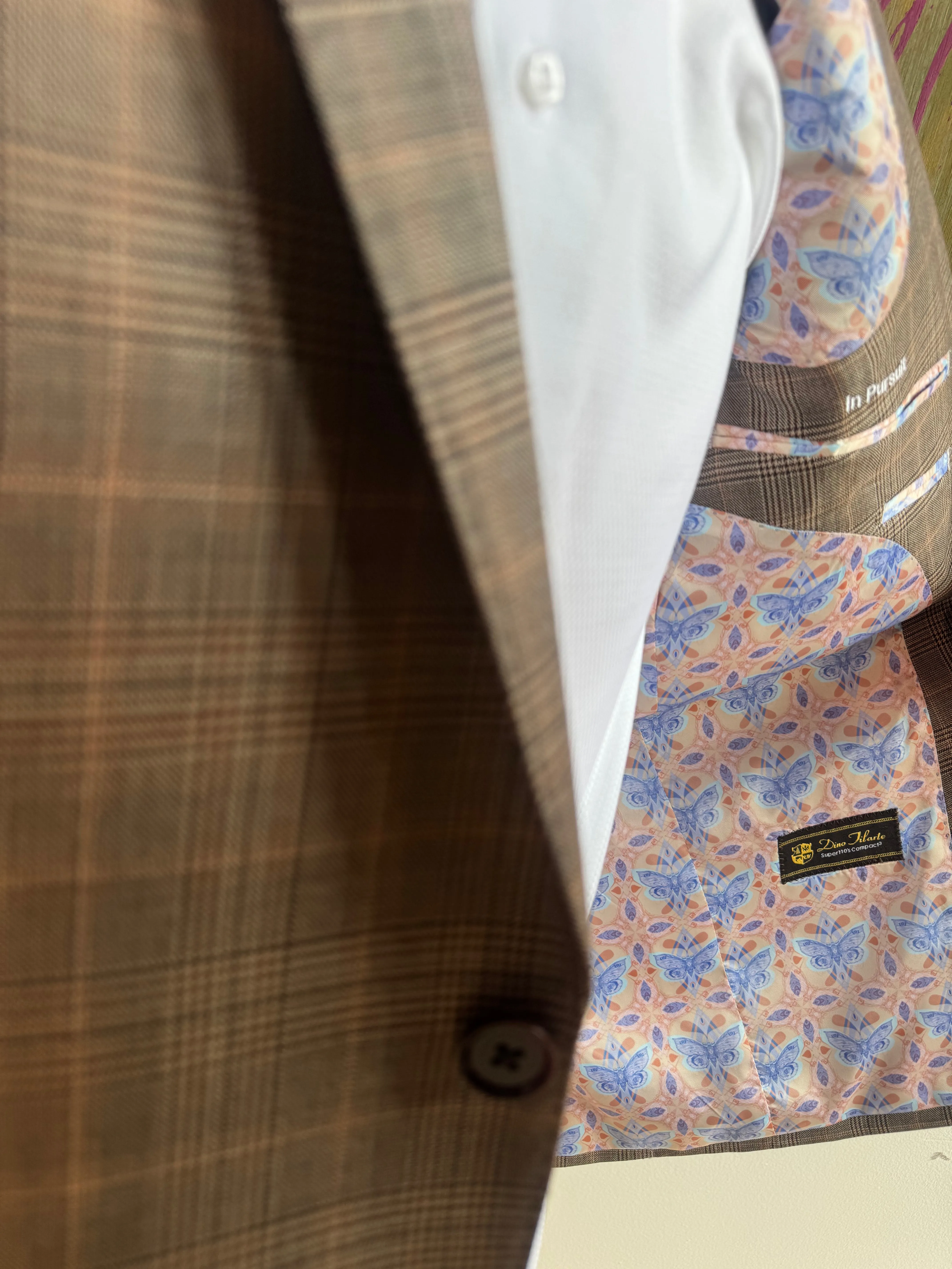 Light Brown Plaid Blazer