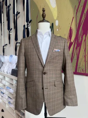 Light Brown Plaid Blazer