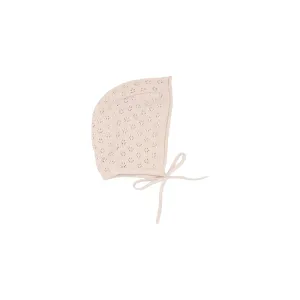 Lilette Knit Pointelle Bonnet - Petal Pink