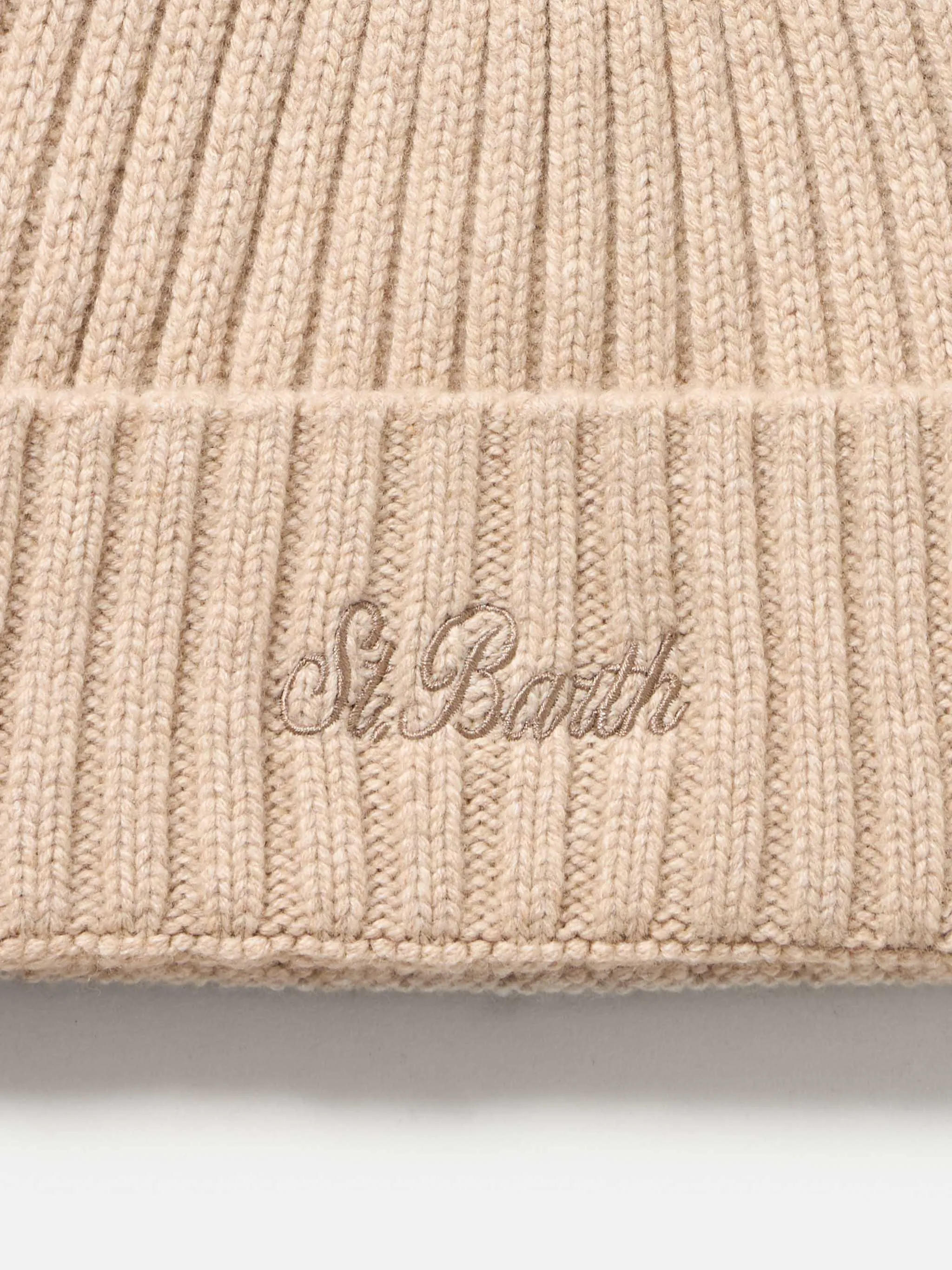 Man beige pure cashmere hat Wengen