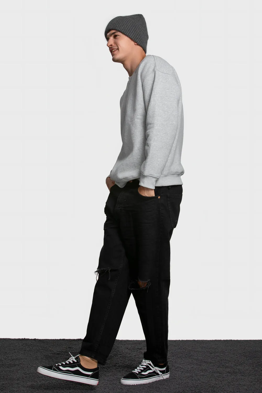 Men's Gray Cashmere Beanie