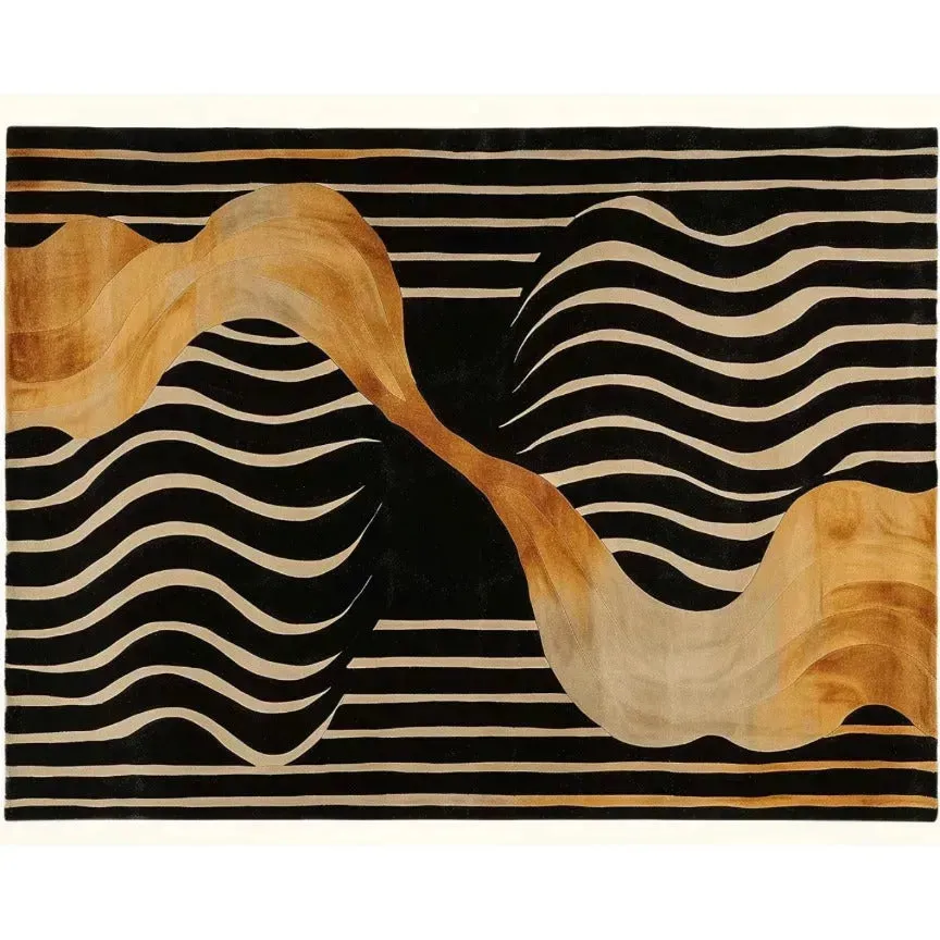 Mocha Mirage Hand-Tufted Rug 6 x 8 ft