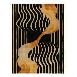 Mocha Mirage Hand-Tufted Rug 6 x 8 ft