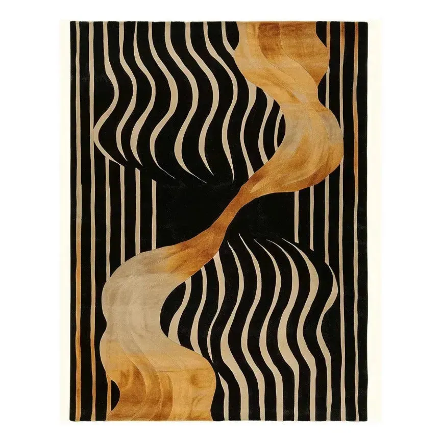 Mocha Mirage Hand-Tufted Rug 6 x 8 ft