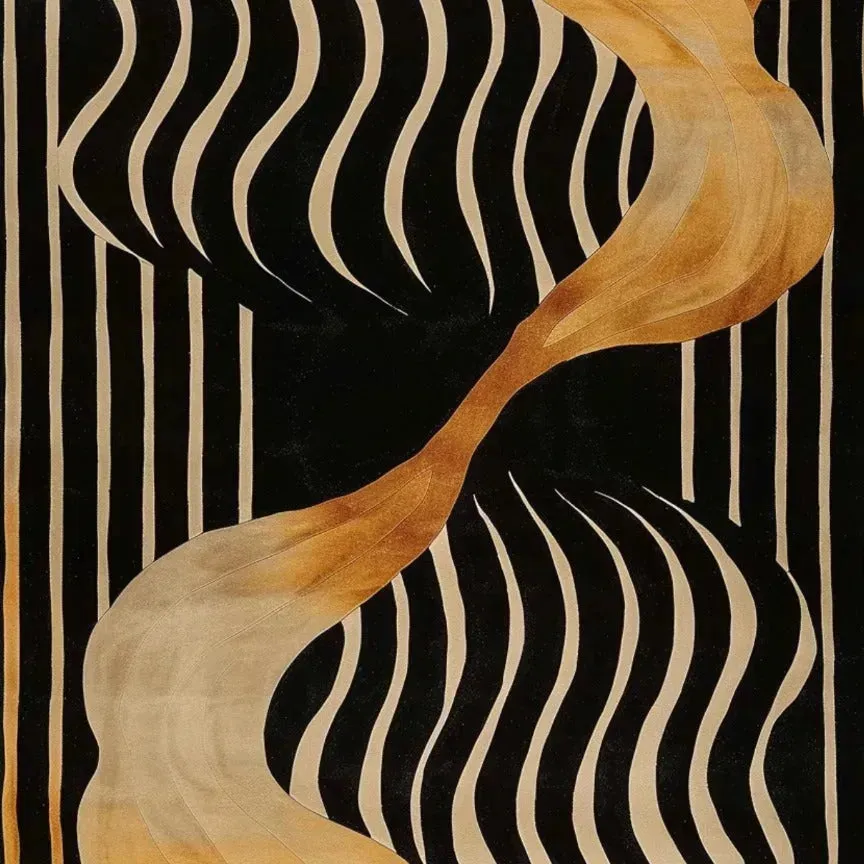 Mocha Mirage Hand-Tufted Rug 6 x 8 ft