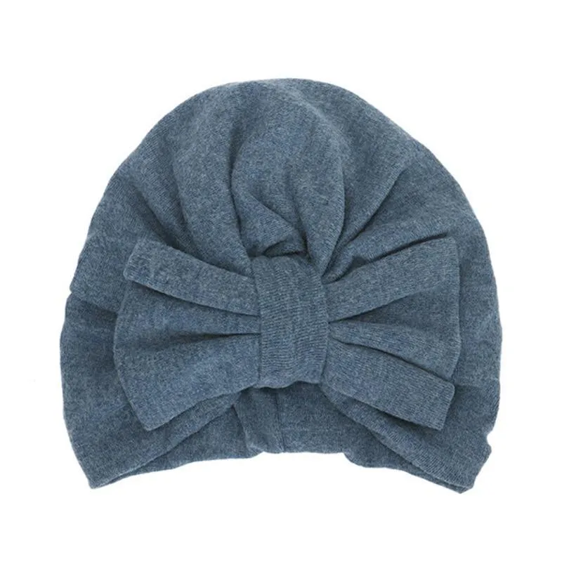 Modern Trend Stylish Baby Hat for Girls Big Bow Turban Baby Cap Accessories In Great Design