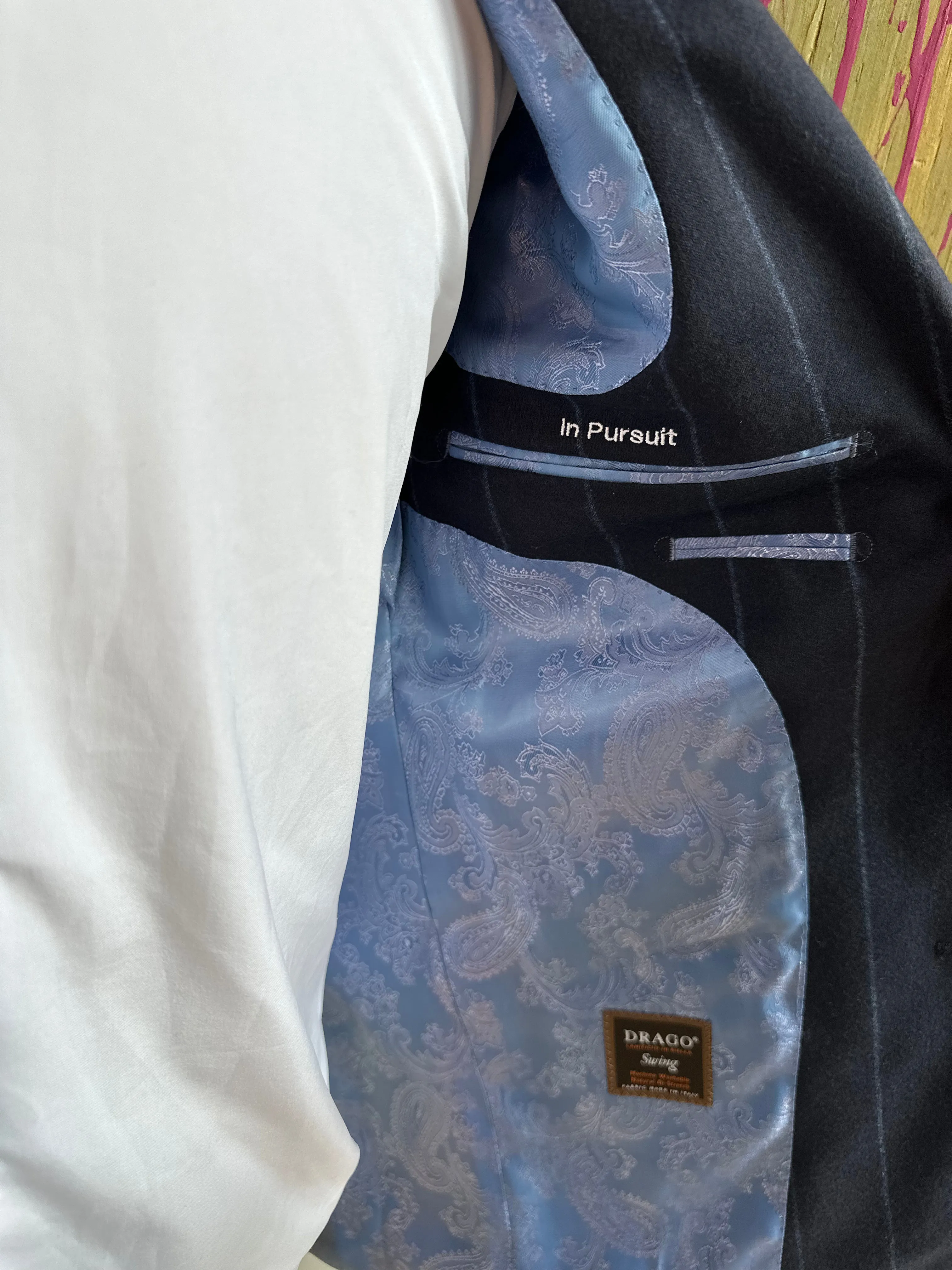 Navy Chalkstripe Flannel Premium Suit