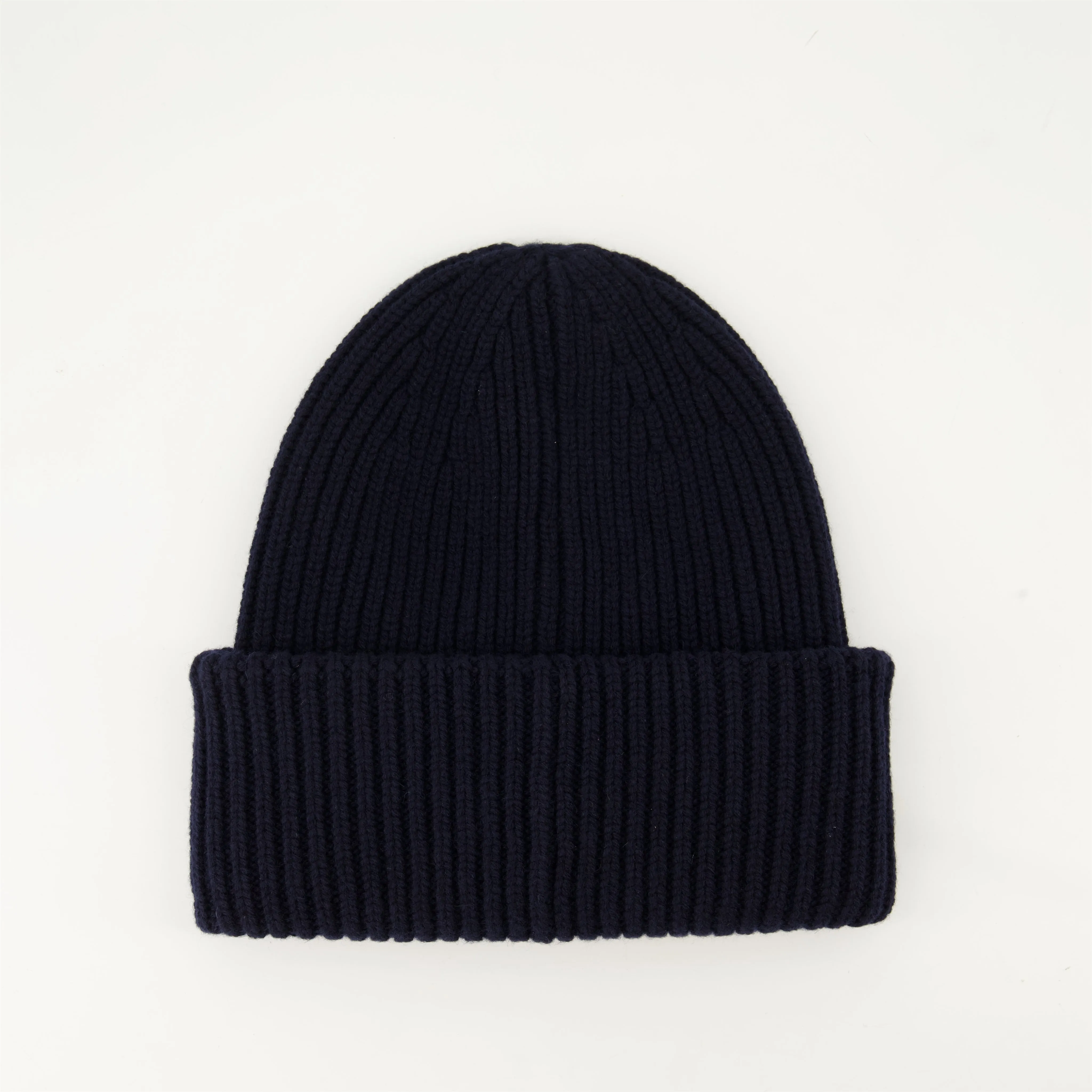 Navy Wool-Cashmere Beanie