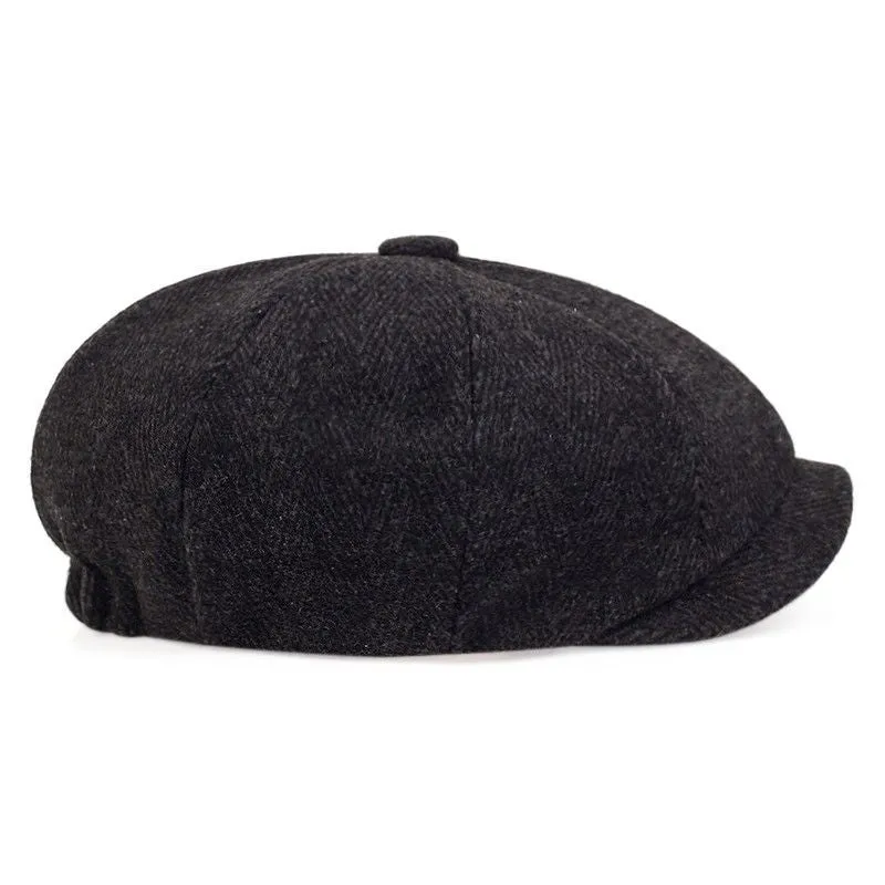 Newsboy Hats Vintage Herringbone Octagon Cap Tommy Shelby Peaky Blinders Hat