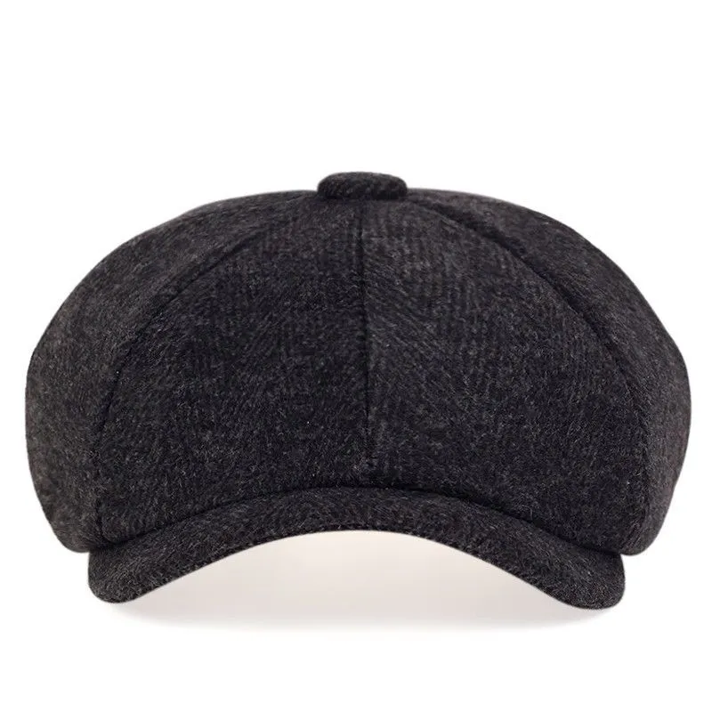 Newsboy Hats Vintage Herringbone Octagon Cap Tommy Shelby Peaky Blinders Hat