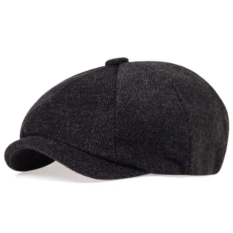 Newsboy Hats Vintage Herringbone Octagon Cap Tommy Shelby Peaky Blinders Hat