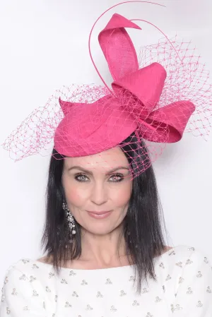 Nigel Rayment Pill Box Hat 23071 Fuchsia