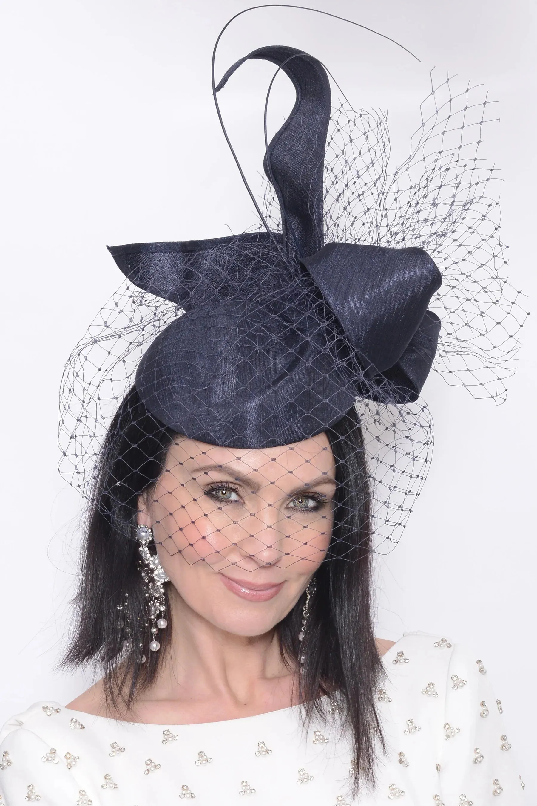 Nigel Rayment Pill Box Hat 23071 Navy