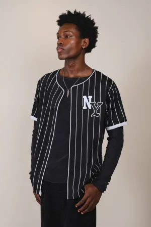 NY Pinstripe Baseball Jersey