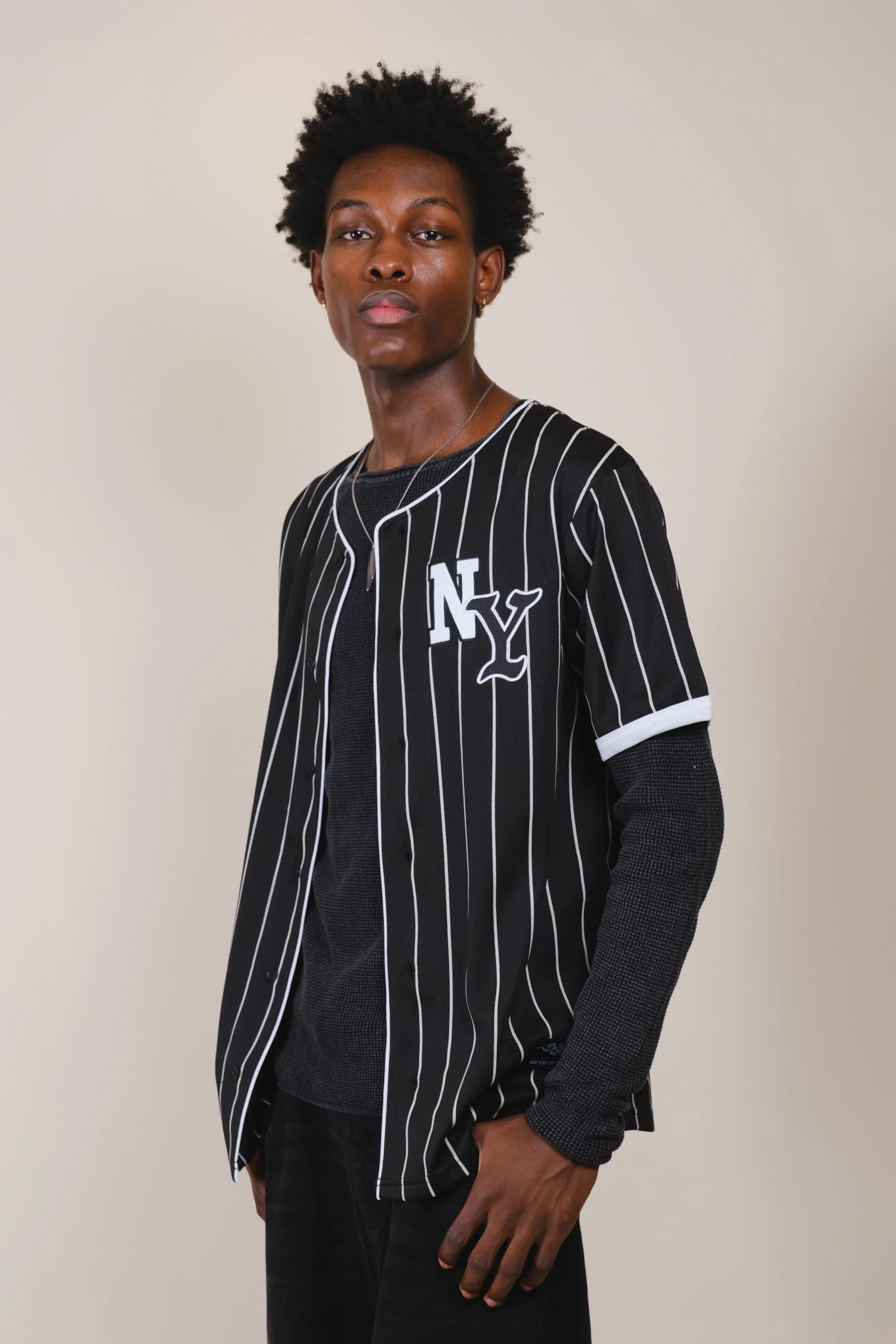NY Pinstripe Baseball Jersey