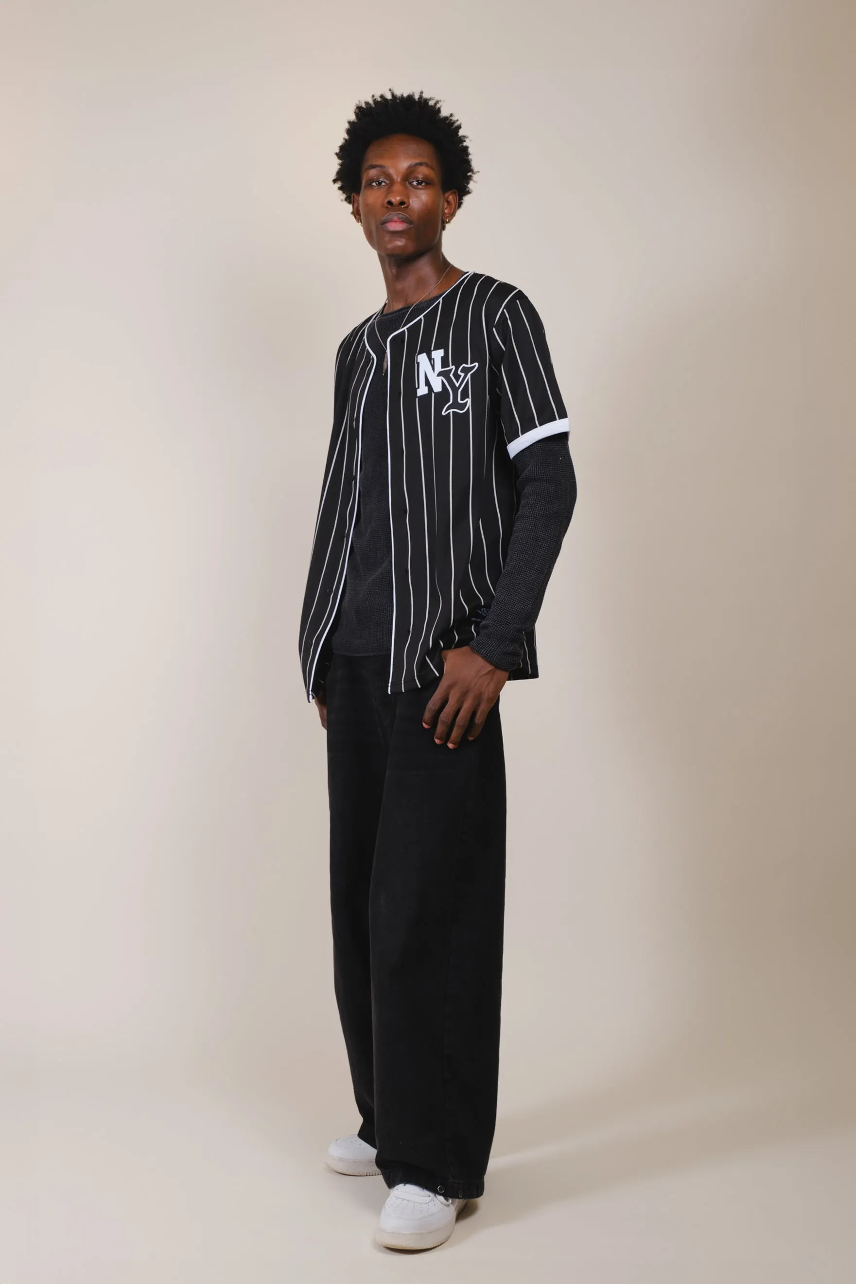NY Pinstripe Baseball Jersey