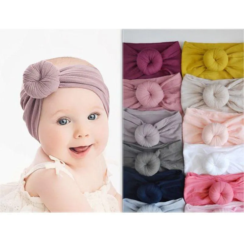 Nylon Baby Headband Bow Headbands For Cute Kids Girls Hair Girls Turban Hairband Children Bow